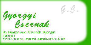 gyorgyi csernak business card