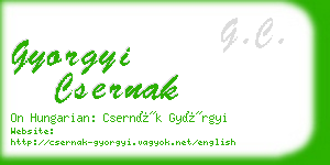 gyorgyi csernak business card